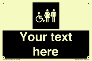 Custom information: black panel disabled female and male